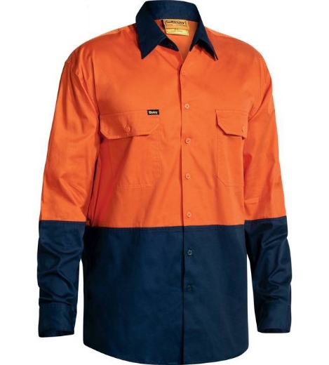 Picture of Bisley, Hi Vis Cool Lightweight Drill Shirt (4x Pack)